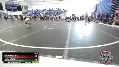 76 lbs Round 3 (4 Team) - Kaden Crum, Missouri Outlaws vs Jack Seago, OpenMats Wrestling Club