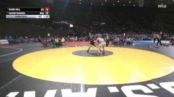 6A Boys 144 lbs Semifinal - Zane Hill, Grants Pass Boys vs Gavin Rangel, Newberg Boys