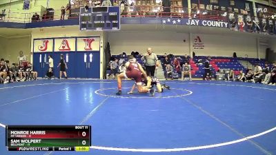 150 lbs Quarters & Wb (16 Team) - Monroe Harris, Mt Vernon vs Sam Wolpert, Bellmont