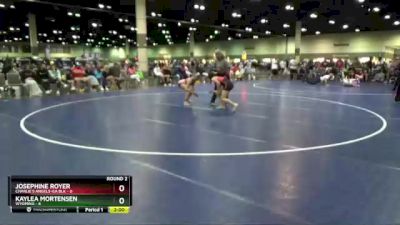 105 lbs Round 2 (8 Team) - Josephine Royer, Charlie`s Angels-GA Blk vs Kaylea Mortensen, Wyoming