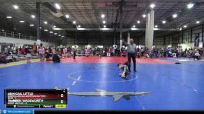 45 lbs Round 1 (4 Team) - Warren Wadsworth, GREAT NECK WC vs Annigail Little, NORTH CAROLINA WRESTLING FACTORY - BLUE