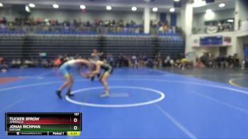 157 lbs Cons. Round 4 - Jonas Richman, Eastside vs Tucker Sprow, AYERSVILLE