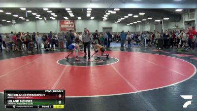 87 lbs Cons. Round 3 - Nicholas Demyanovich, River City Wrestling LLC vs Leland Mendez, Samurai Wrestling Club