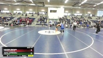 157 lbs 1st Place Match - Hayden Brown, Johnson & Wales (RI) vs Nate Camiscioli, Castleton