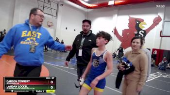 97 lbs Champ. Round 1 - Landan Lockel, Perry Meridian Wrestling Club vs Carson Tennery, Red Cobra WA