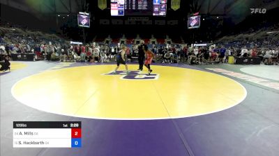 126 lbs Cons 16 #2 - Antonio Mills, GA vs Sawyer Hackbarth, OK