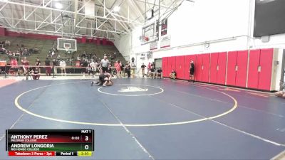 165 lbs Quarterfinal - Anthony Perez, Palomar College vs Andrew Longoria, Rio Hondo College