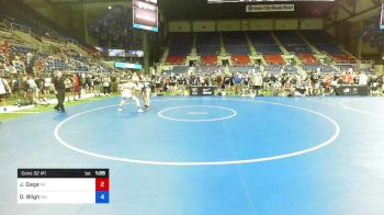 152 lbs Cons 32 #1 - Jesse Gage, Nebraska vs Declan Bligh, Massachusetts