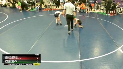 65 lbs Quarterfinal - Sano Fisilau, Team Prestige vs Kole Nordin, Brighton Wrestling Club