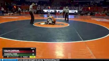 3 lbs Champ. Round 1 - Marshal Cunz, Machesney Park (Harlem) vs Collin Carrigan, Aurora (Marmion Academy)