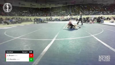 3A-106 lbs Semifinal - Connor Pounds, SPERRY vs Jaxson Brown, BLACKWELL