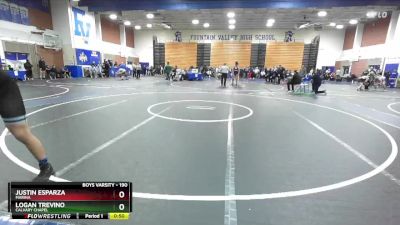 190 lbs Cons. Round 2 - Justin Esparza, Marina vs Logan Trevino, Calvary Chapel