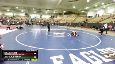 100 lbs Champ. Round 1 - Kellen Sloas, Grace Christian Wrestling Club vs Jackson Bowman, Woodland Middle School