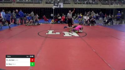 74 lbs 7th Place - Ben Jordan, Uniontown, OH vs Gavin Guy, Delhi, NY