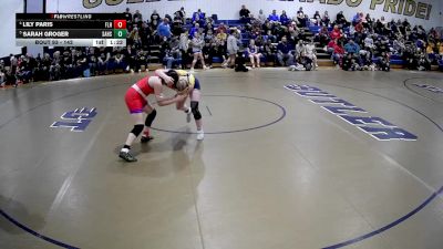 142 lbs Quarterfinal - Sarah Groger, Saegertown Hs vs Lily Paris, Fort Leboeuf Hs