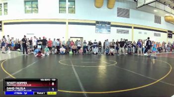 150 lbs Quarterfinal - Wyatt Hoppes, Yorktown Wrestling Club vs David Falola, Hawkstyle Wrestling Club