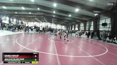 95 lbs Cons. Round 3 - Xavier Fowler, Davis Wrestling Club vs Breckan Blaze Page, Stallions Wrestling Club