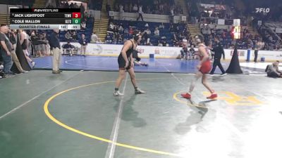 132 lbs Quarterfinal - Jack Lightfoot, Tewksbury vs Cole Mallon, Greater Lawrence
