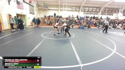 175 lbs Cons. Round 4 - Nicholas Wellington, Hamilton High School vs Bronco Gray, Boulder Creek