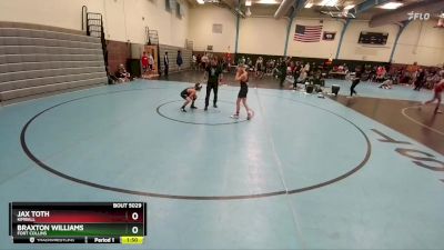 81-90 lbs Round 1 - Braxton Williams, Fort Collins vs Jax Toth, Kimball