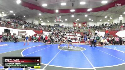 130 lbs Round 2 - Jaydyn Madry, Beech Grove Wrestling Club vs Dayonna Dyson, Franklin Central Wrestling Club