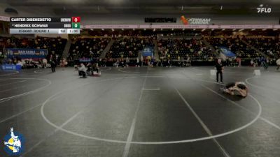 126 lbs Champ. Round 1 - Carter Dibenedetto, New Lenox (Lincoln-Way West) vs Hendrix Schwab, Don Bosco
