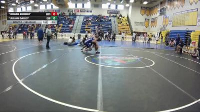 165 Blue 2nd Place Match - Drake Bonney, Miami Palmetto vs Julian Dailey, Camden