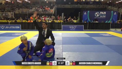Jackson Charles McDougall vs Mateo Ernesto Amador 2025 Pan Kids Jiu-Jitsu IBJJF Championship