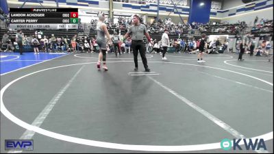 120 lbs Quarterfinal - Landon Achziger, Choctaw Ironman Youth Wrestling vs Carter Perry, Choctaw Ironman Youth Wrestling