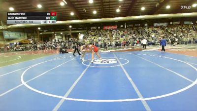 165 lbs Quarterfinal - Carson Finn, Wessington Springs vs Jake Mattern, Bison Wrestling Club