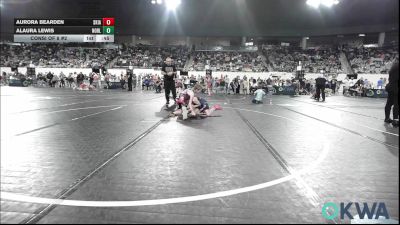 85 lbs Consi Of 8 #2 - Aurora Bearden, Skiatook Youth Wrestling vs Alaura Lewis, Noble Takedown Club