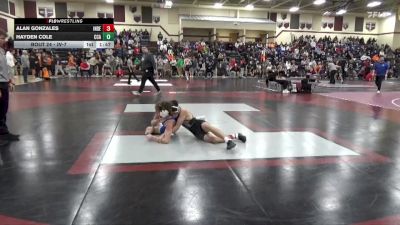 JV-7 lbs Quarterfinal - Hayden Cole, Clear Creek-Amana vs Alan Gonzales, Independence