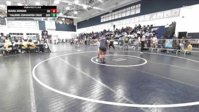 170 lbs Quarterfinal - Valerie Cervantes Cruz, San Pasqual vs Diana Roman, Santa Ana Valley