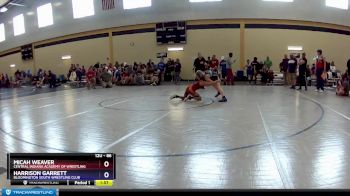 86 lbs Quarterfinal - Micah Weaver, Central Indiana Academy Of Wrestling vs Harrison Garrett, Bloomington South Wrestling Club