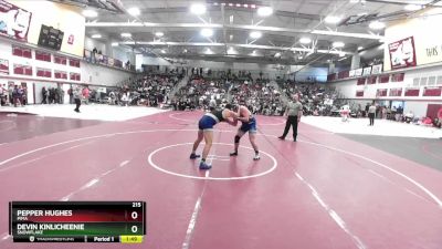 215 lbs Semifinal - Devin Kinlicheenie, Snowflake vs Pepper Hughes, Pima