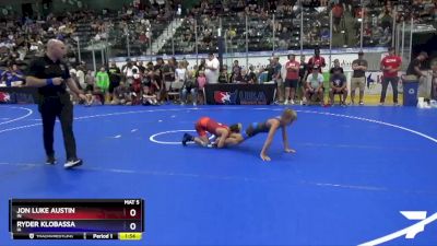 78 lbs Champ. Round 1 - Jon Luke Austin, IN vs Ryder Klobassa, IA