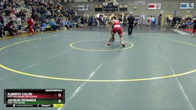 189 lbs Quarterfinal - Alberto Colon, East Anchorage High School vs Jaysean Edwards, West Anchorage