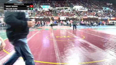 A - 103 lbs Quarterfinal - Brody Nedens, Hardin vs William Alves, Lockwood (Billings)