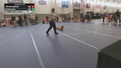 44 lbs Champ. Round 3 - Myles Hebdon, Roy Wrestling Club vs Ryken Shaw, Roy Wrestling Club