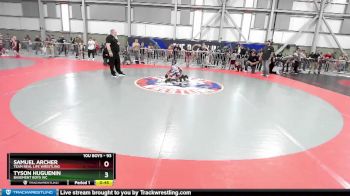 93 lbs Cons. Round 3 - Samuel Archer, Team Real Life Wrestling vs Tyson Huguenin, Basement Boys WC