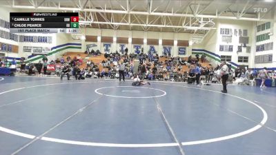 130 lbs 1st Place Match - Camille Torres, Brawley vs Chloe Pearce, Rancho Bernardo