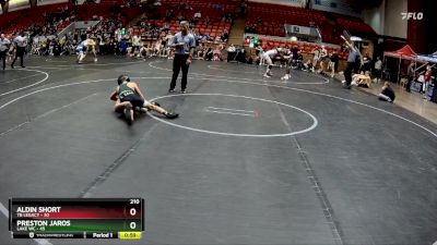 210 lbs Round 2 (6 Team) - Preston Jaros, Lake WC vs Aldin Short, TB Legacy