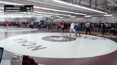 184 lbs Quarterfinal - Jarred Goodman, Ridgewater CC vs Barron Ransom, Johnson & Wales