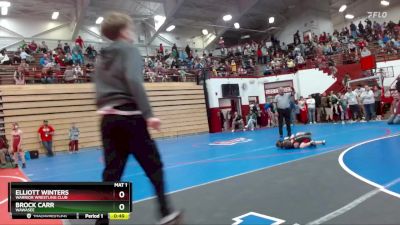 40 lbs Round 4 - Elliott Winters, Warrior Wrestling Club vs Brock Carr, Wawasee