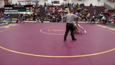 145 lbs Cons. Round 5 - Paige Jox, Mt. Lebanon vs Taya Crookston, Ridgeline High School