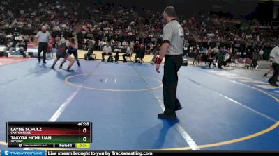 4A 220 lbs Cons. Round 1 - Layne Schulz, Canyon Ridge vs Takota McMillian, Skyview