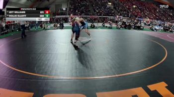 3A 157 lbs Cons. Round 1 - Hollis Elliott, Grangeville vs Jett Williams, New Plymouth