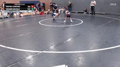 43 lbs Round 3 - Matteo Sanchez, Idaho Gold Wrestling Association vs Braden Nichols, Treasure Valley Wrestling Club
