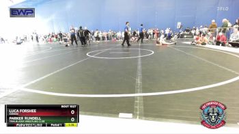 95 lbs Cons. Round 1 - Luca Forshee, Kansas vs Parker Rundell, Trailblazer Wrestling Club