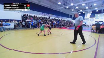 135 lbs Semifinal - Sophia Cardenas, Eleanor Roosevelt vs Aurora Gonzalez, Perris